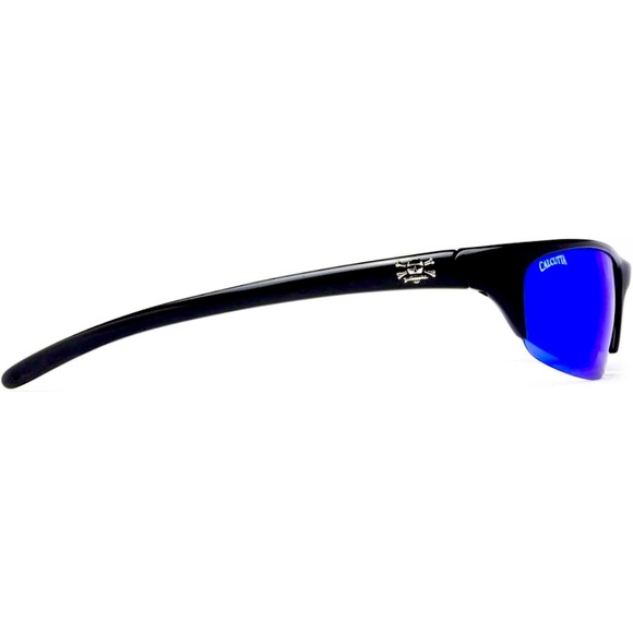 Calcutta Bermuda Sunglasses 100% UV Protect Polarized Shiny Blue & Black Used - Picture 11 of 11